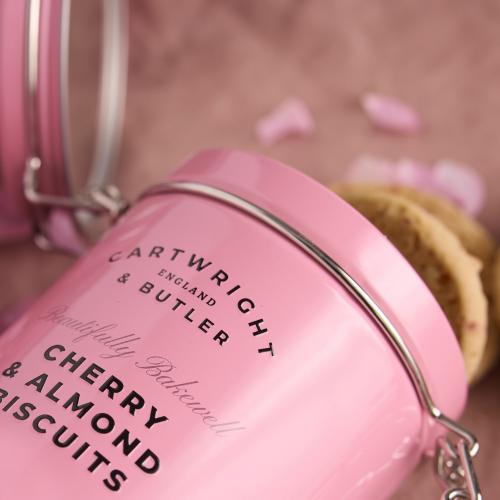 Cherry and Almond Biscuits in Tin